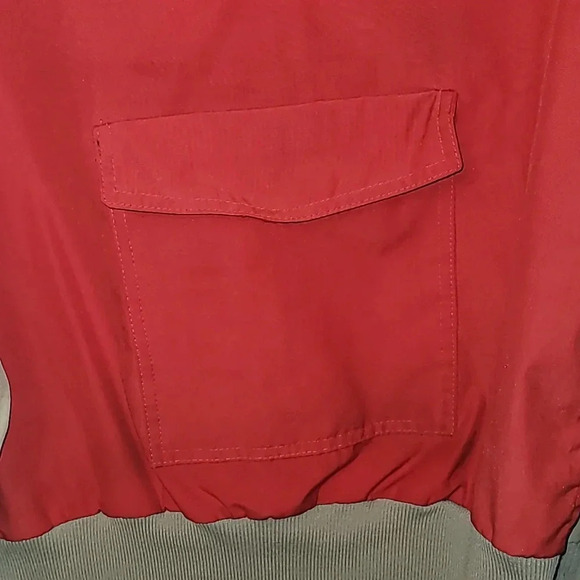 Men's small Mother Karen's pullover windbreaker jacket 80s red and tan LOT F10 - Picture 3 of 10
